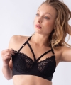 Hotmilk Warrior balconette biustonosz do karmienia z fiszbinami semi-soft czarny