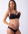 Hotmilk Warrior balconette biustonosz do karmienia z fiszbinami semi-soft czarny