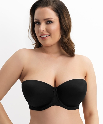 Biustonosz Corin Karolina usztywniany strapless czarny