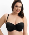 Biustonosz Corin Karolina usztywniany strapless czarny