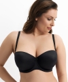 Biustonosz Corin Karolina usztywniany strapless czarny