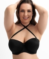 Biustonosz Corin Karolina usztywniany strapless czarny