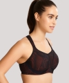 Biustonosz Panache Sport usztywniany do ćwiczeń black/coral