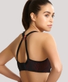 Biustonosz Panache Sport usztywniany do ćwiczeń black/coral