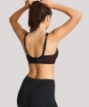 Biustonosz Panache Sport usztywniany do ćwiczeń black/coral