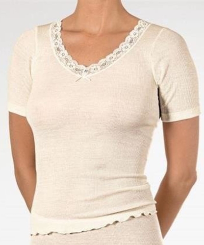 Koszulka Nina Von C 29460846 MERINO pudrowa z rękawkiem