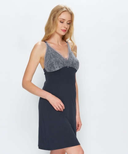 Koszula nocna Miss Fabio 54/9-204/611 blueberry