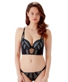 Biustonosz Gossard Shadow Mesh longline usztywniany black grey