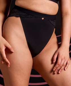 Figi Scantilly Indulgence z wysokim stanem czarne