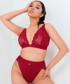 Figi Scantilly Indulgence z wysokim stanem czerwone