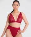 Figi Scantilly Indulgence z wysokim stanem czerwone