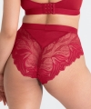 Figi Scantilly Indulgence z wysokim stanem czerwone
