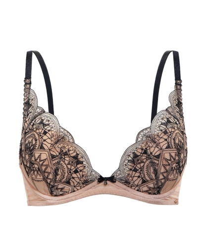 Biustonosz Gossard VIP Henna high apex plunge beżowy