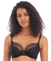 Biustonosz Freya Temptress plunge koronkowy miękki czarny