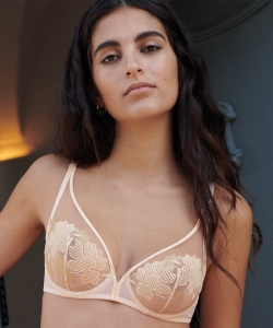 Biustonosz Simone Perele Dahlia 14V319 plunge miękki pearl