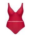 Kostium kąpielowy Curvy Kate First class jednoczęściowy czerwony