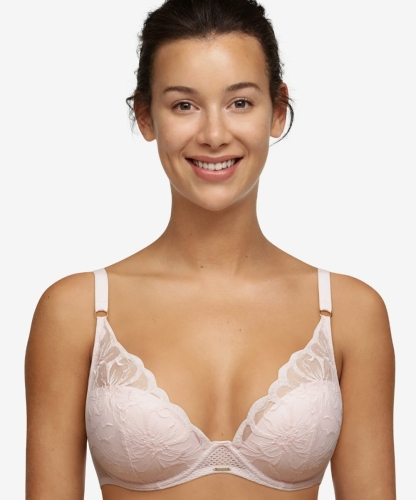 Biustonosz Chantelle Fleurs usztywniany blushing pink
