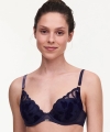 Biustonosz Chantelle Fleurs C12Q20-ODI usztywniany marine blue velvet