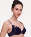Biustonosz Chantelle Fleurs C12Q20-ODI usztywniany marine blue velvet
