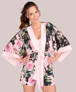 Kimono Endorfinella Darling satynowe Wild rose