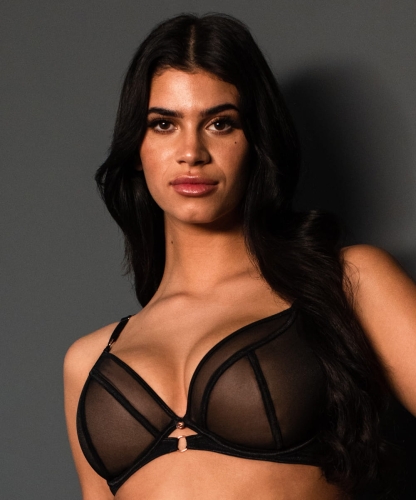 Biustonosz Scantilly Exposed plunge miękki czarny