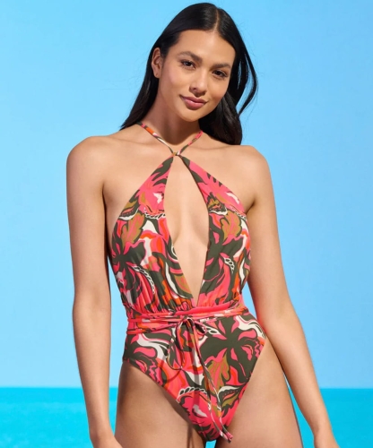 Kostium kąpielowy Maaji Twister Safari plunge jednoczęściowy