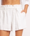 Szorty plażowe Seafolly 54916-SH lniane białe