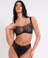 Biustonosz Scantilly Sheer flora bandeau miękki czarny