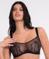 Biustonosz Scantilly Sheer flora bandeau miękki czarny