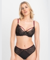 Figi brazyliany Samanta Charlotte M300 koronowe czarne
