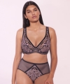 Biustonosz Alles Glossy iris bralette plus miękki czarny