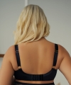 Biustonosz Krisline Hypnotic half cup push usztywniany czarny