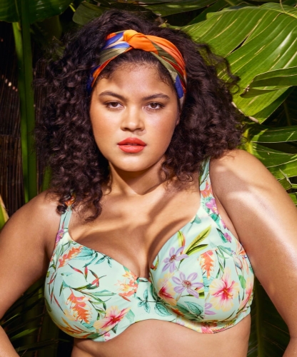 Kostium kąpielowy Elomi Sunshine cove plunge top miękki aqua