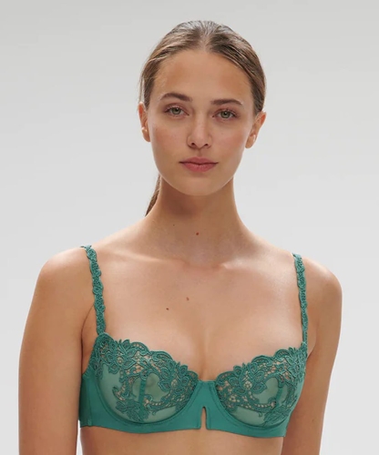Biustonosz Simone Perele Saga 15C330 half cup garden green