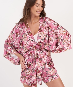 Kimono Endorfinella Darling różowa melodia satynowe