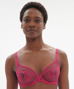 Biustonosz Simone Perele Intrigue 1E2319 miękki plunge disco pink