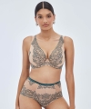Biustonosz Alles Splendore bralette miękki beżowo-zielony