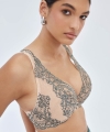 Biustonosz Alles Splendore bralette miękki beżowo-zielony