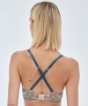 Biustonosz Alles Splendore push-up beżowo-zielony