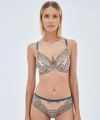 Biustonosz Alles Splendore push-up beżowo-zielony