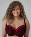 Biustonosz Ewa Michalak BML Red Bella miękki czerwony