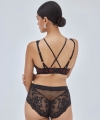 Biustonosz Alles Heartbeat bralette miękki czarno-czerwony