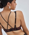 Biustonosz Alles Heartbeat bralette miękki czarno-czerwony