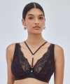 Biustonosz Alles Heartbeat bralette miękki czarno-czerwony
