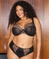 Biustonosz Elomi Teagan UW plunge miękki black/almond