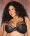 Biustonosz Elomi Teagan UW plunge miękki black/almond