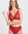 Biustonosz Samanta Emma A475 push-up karmazynowy