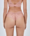 Stringi Alles Nude rose z wysokim stanem koronkowe