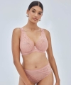Biustonosz Alles Nude rose M bralette miękki koronkowy