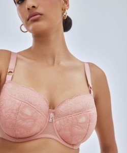 Biustonosz Alles Nude rose PU półusztywniany